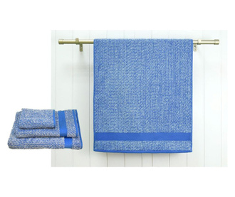 Zestaw 3 ręczników kąpielowych Melange Blue