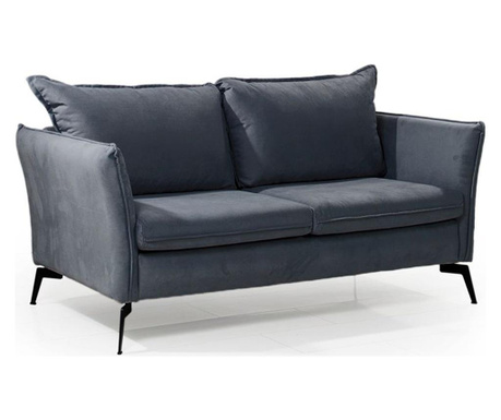 Canapea 2 locuri Tediva, Silhouette Dark Grey, gri inchis, 172x100x90 cm