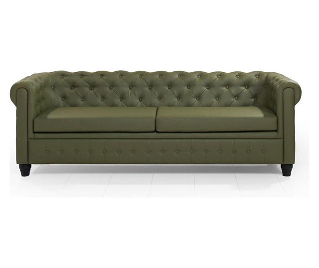 Chesterfield Green Háromszemélyes kanapé