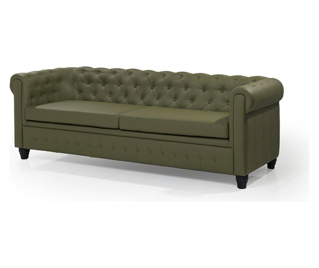 Chesterfield Green Háromszemélyes kanapé