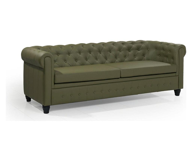 Chesterfield Green Háromszemélyes kanapé