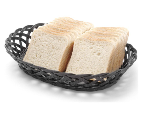 Cos pentru paine Hendi, polipropilena, negru, 32x23x6 cm