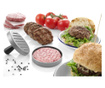 Presa pentru hamburgeri Hendi, aluminiu, gri, 12x12x8 cm