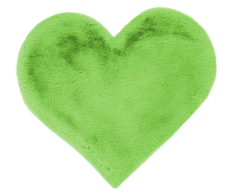 Covor Kayoom, Fluffy Kids Heart Green, 60x70 cm, verde