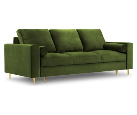 Mimosa Green Kihúzható háromszemélyes kanapé