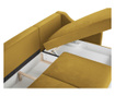 Coltar reversibil extensibil Mazzini Sofas, Lilas Yellow, galben auriu, 220x150x90 cm
