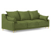Freesia Green Kihúzható háromszemélyes kanapé