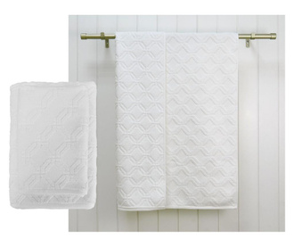 Set 2 kopalniških brisač Lattice White 48x80 cm