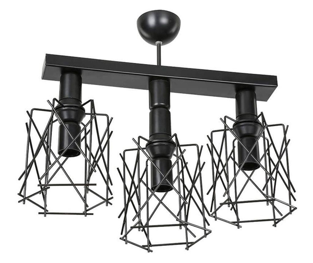 Lustra Squid Lighting, Urban Black, fier, incandescent, LED, max. 60 W, E27, negru, 57x18x51 cm