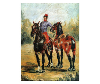 Slika Toulouse-Lautrec - Groom With Two Horses 90x120 cm