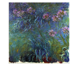 Tablou Artplaza, Monet Claude - Jewelry Lilies, MDF, 30x30 cm, multicolor