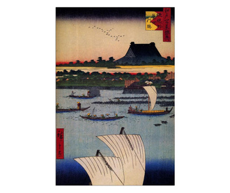 Slika Hiroshige Utagawa - Honganji Temple 60x90 cm