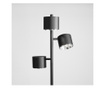 Lampadar Aldex, metal, negru, 33x33x165 cm