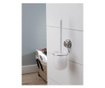Perie de toaleta cu suport Compactor, Bestlock, otel vopsit cu pudra epoxidica, 10x12x33 cm