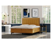 Boxspring krevet s prostorom za odlaganje Chambery Yellow Silver 140x200 cm