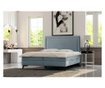 Boxspring krevet s prostorom za odlaganje Soho Blue Silver 180x200 cm