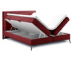 Boxspring krevet s prostorom za odlaganje Chambery Red Silver 140x200 cm