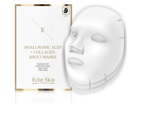Σετ 3 ενυδατικές μάσκες προσώπου Hyaluronic Acid