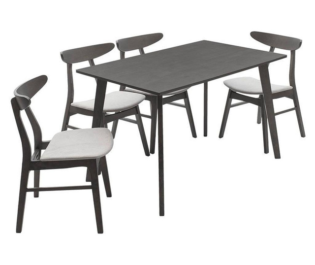 Комплект маса и 4 стола Benson Orlean Grey