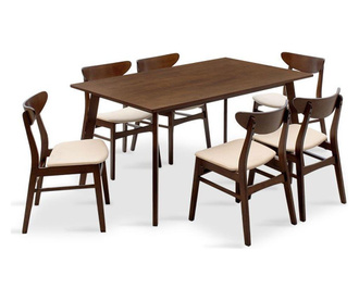 Set - miza in 6 stolov Benson Adolf Beige