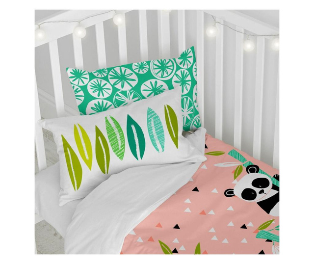 Posteljnina za otroško posteljico Panda Garden Uni 100x120