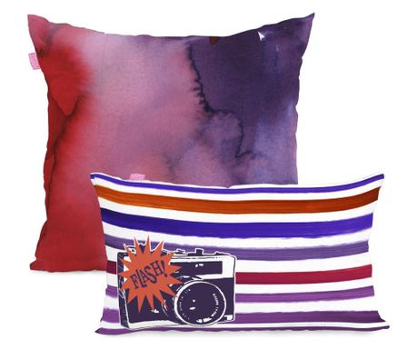 Set 2 fete de perna Happy Friday, Skyline Duo Contrast, 50x50x0 cm