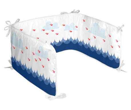 Zaščita za otroško posteljico Whale 40x210 cm
