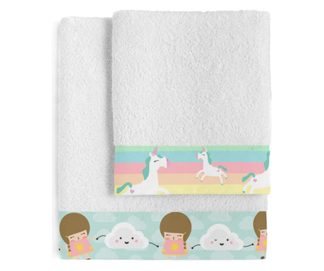 Zestaw 2 ręczników kąpielowych Rainbow