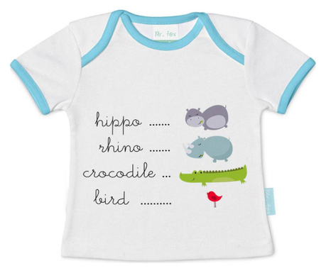Majica s kratkimi rokavi (T-shirt) Hippo 3-6 months