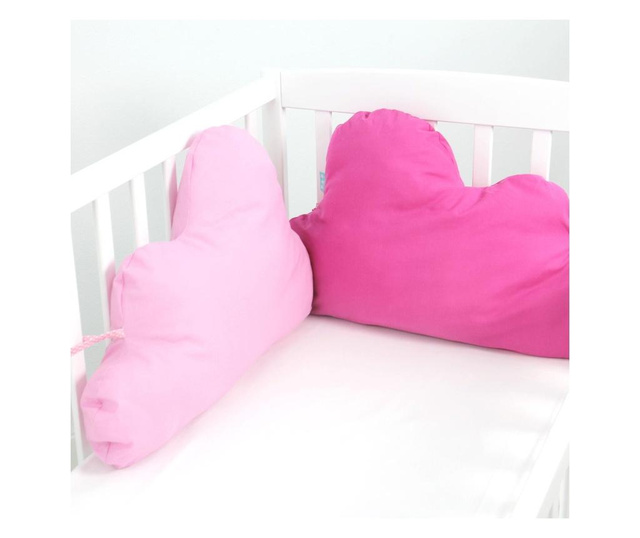 Zaščita za otroško posteljico Cloud Basic Pink 40x60