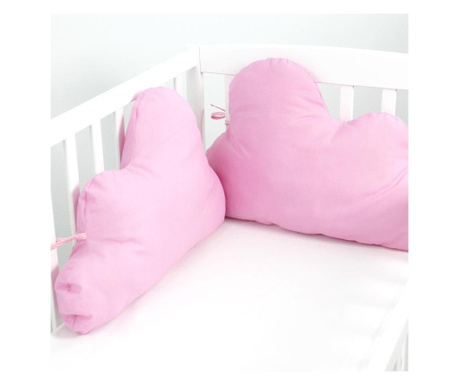Zaščita za otroško posteljico Cloud Basic Pink