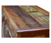 Vitrina Giner Y Colomer, lemn reciclat, 90x37x140 cm, multicolor