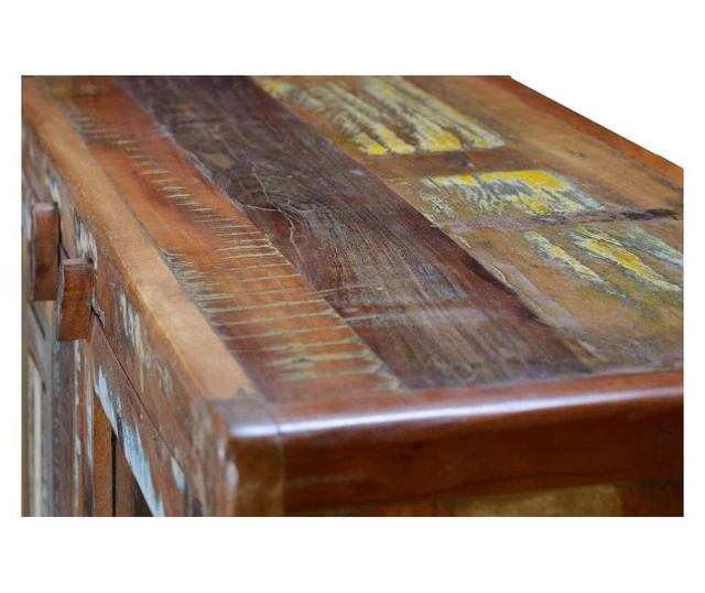 Vitrina Giner Y Colomer, lemn reciclat, 90x37x140 cm
