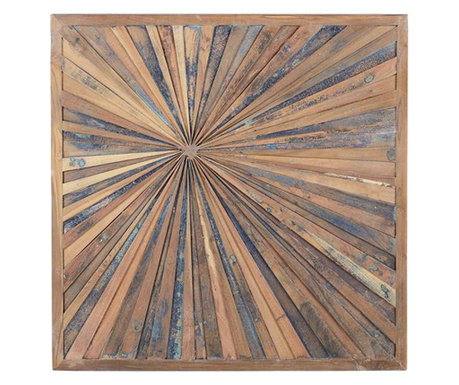 Decoratiune de perete Giner Y Colomer, lemn reciclat, 93x3x93 cm,...