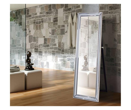 Oglinda Giner Y Colomer, polirasina, 50x6x150 cm, gri argintiu