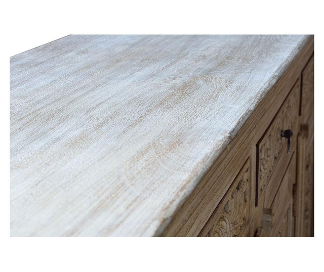 Bufet Giner Y Colomer, maner din lemn, 197x44x110 cm, alb