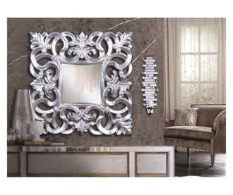 Oglinda Giner Y Colomer, polirasina, 80x4x80 cm, gri argintiu