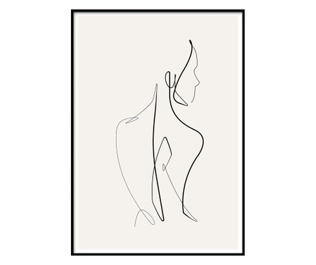 Tablou Decoking, Sketchline Naked, hartie satinata lipita permanent de carton de inalta densitate, 70x100 cm