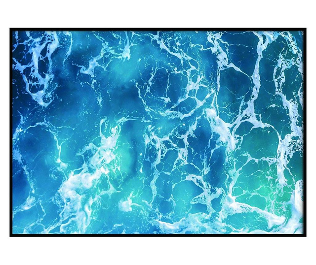 Tablou Decoking, Ocean Blue, hartie satinata lipita permanent de carton de inalta densitate, 70x100 cm