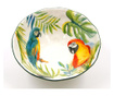 Bol pentru salata Royal Family, Jungle parrots, ceramica, multicolor, 23x23x10 cm