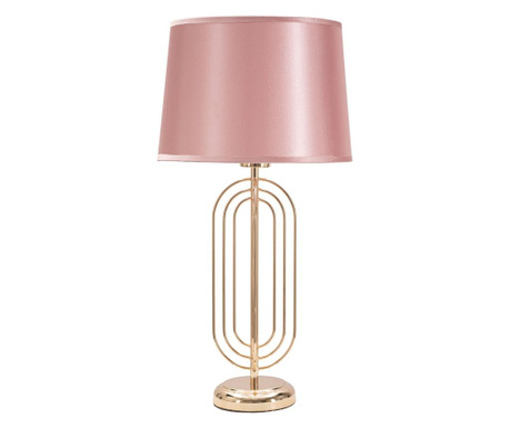 Lampa de masa Mauro Ferretti, Glam Pink, fier, auriu/roz, 28x28x55 cm