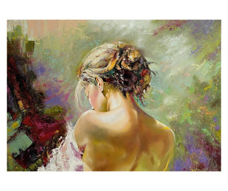 Tablou Canvas, Pictura, Femeie, Culori, 70 x 50 cm, Multicolor  50x70 cm