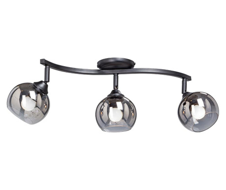 Lustra Vitaluce, Grange Three, metal, incandescent, LED, fluorescent, max. 40 W, E27, negru, 75x27x22 cm
