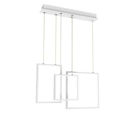Lustra Candellux Lighting, Keos, cablu metalic, nu, alb, 63x9x120 cm