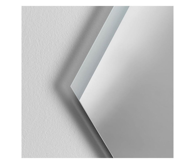 Oglinda cu LED Tft Home Furniture, sticla, 79x3x90 cm, argintiu