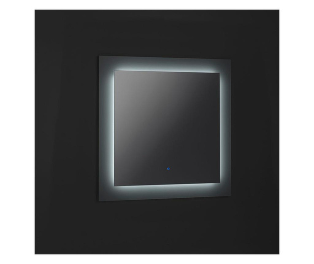 Oglinda cu LED Tft Home Furniture, sticla, 90x3x90 cm, alb