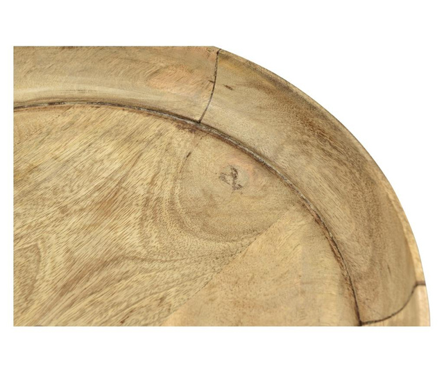 Masuta Sit Möbel, lemn de mango, 40x40x35 cm, maro/negru