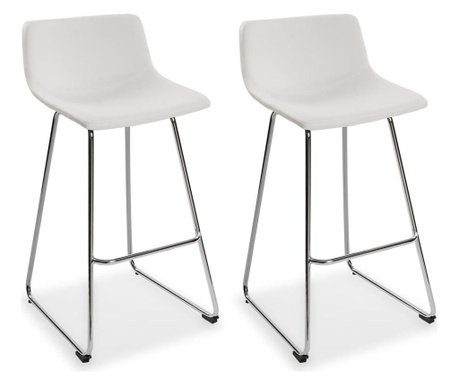 Set 2 scaune de bar Versa, Plymouth, alb, 94x57x48 cm