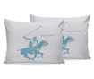 Set 2 fete de perna Beverly Hills Polo Club, alb/verde menta, 50x70 cm