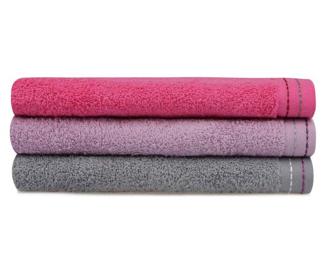 Set 3 prosoape de baie Beverly Hills Polo Club, bumbac, 480 gr/m², 50x90 cm, multicolor